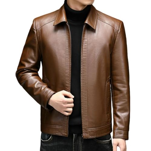 Veste pour homme en cuir synthétique idéale pour les loisirs en automne