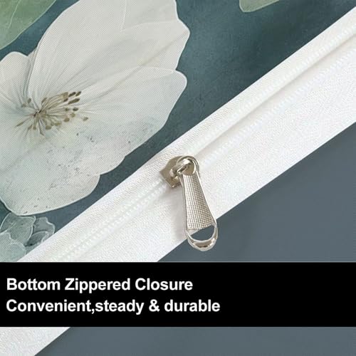 Housse de couette 200x200 fleurs blanches réversible anti-pli