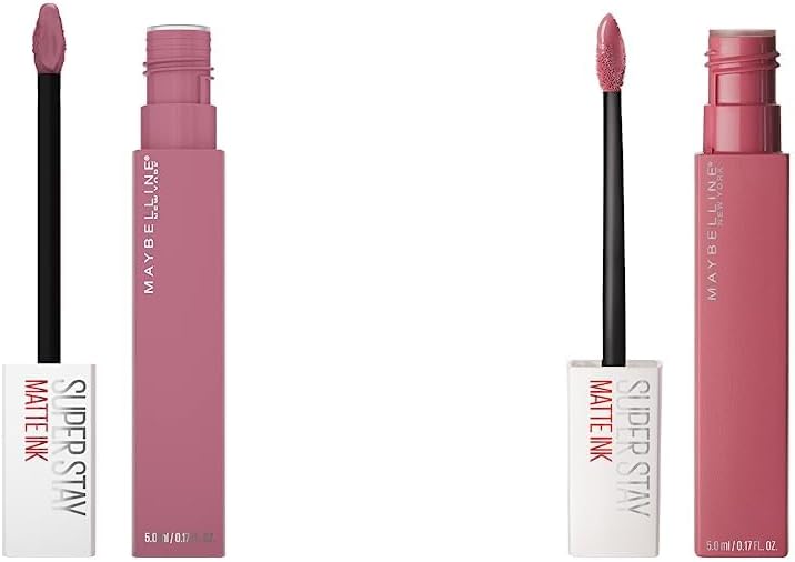 Super Stay Matte Ink Liquid Lipstick Makeup Bundle with Shades Lover and Revolutionary, Long Lasting High Impact Color, Up to 16H Wear, 1 Count Each