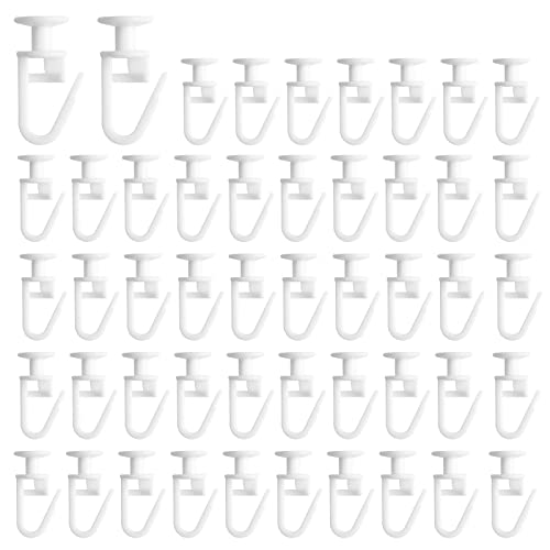 BIBARAJM 100 Stück Gardinengleiter für Innenlaufschienen Gardinenhaken...