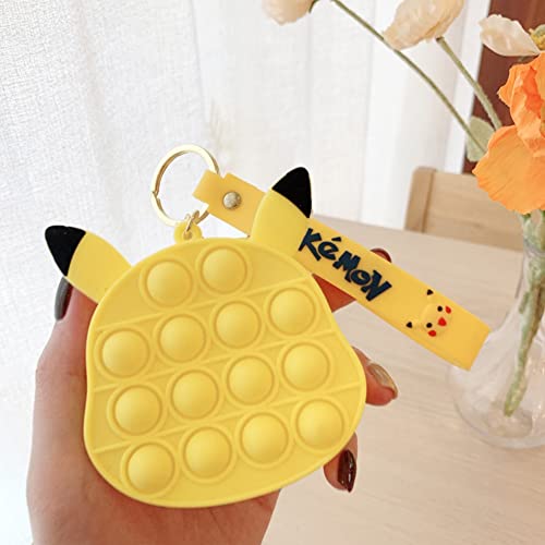 Image of AUGEN Cute Pop It Coin Purse Pouch Keychain For Gifting With Key Ring Anti-Rust (Pack Of 1)