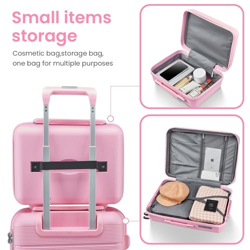 4-Piece Lightweight Expandable Luggage Set - Durable PP Hardshell Suitcases (14/20/24/28 Inch) for Travel4