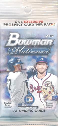 2017 Bowman Platinum Baseball EXCLUSIVE JUMBO FAT Factory Sealed PACK with BLUE PROSPECT Card! Look for Rookies & Autographs of Aaron Judge, Cody Bellinger, Andrew Benintendi & Many More!