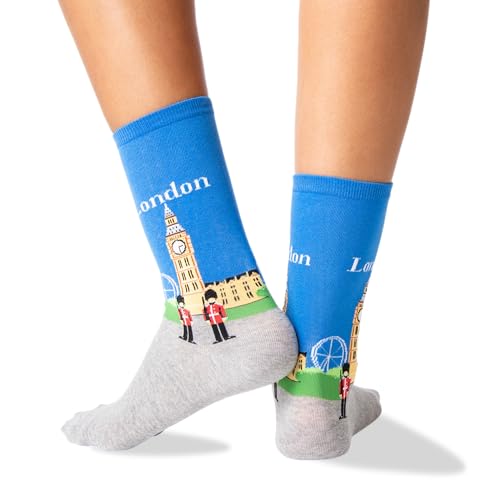 Image of Hot Sox Women's Novelty Geometric Pattern Crew