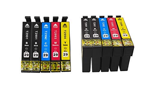 Welookdo 29XL - Cartuchos de tinta de repuesto para impresoras Epson 29XL compatibles con Expression Home XP-235 XP-255 XP-332 XP-335 XP-342 XP-432 XP-435 XP-445 XP-455 (4BK,2C, 2M, 2Y)