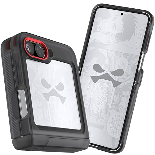 Ghostek Covert Clear Galaxy Z Flip 6 Case with Built-in Kickstand and Full Hinge Protection Shockproof Protective Phone Cover Designed for 2024 Samsung Galaxy Z Flip6 (6.7') (Smoke)