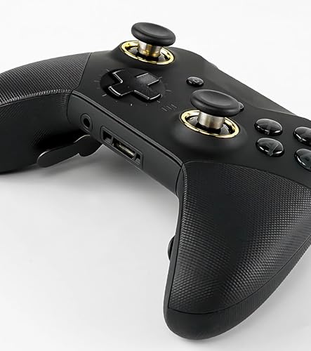 Image of Ceozon Replacement Joystick Rings Accessories Kit for Xbox Elite 2 Controller Xbox One Elite Controller Series 2, Included Sharing Button, Screwdriver Gold
