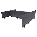 Acoustic Desk Divider, 6Pcs Table Mounted Clamp-On Privacy Panel Sound Proof Dividers - 2 x Long Panel - 59x16In + 4X Short Panel - 23.6x16In for School& Library & Office Partition