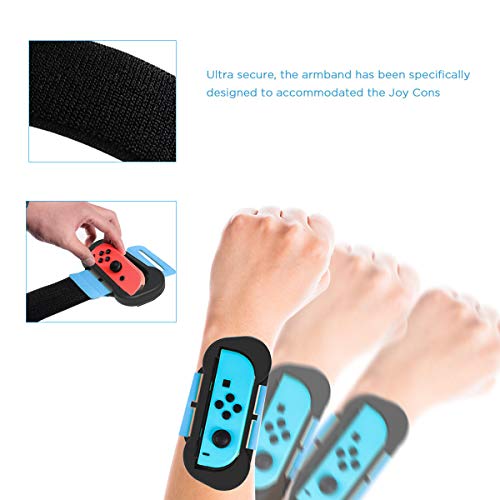 Just Dance 2019 - Dance Band for Nintendo Switch,JoyCon Cuff for Nintendo Switch - Adjustable Elastic Strap with Space for Joy-Cons Left or Right,2 Pack - Thumbnail 3