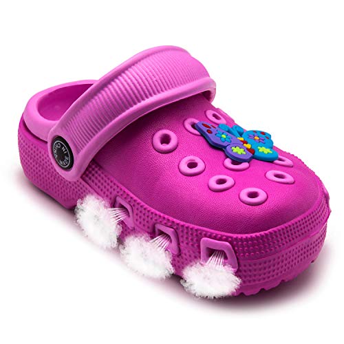 Namektch Toddler Little Kids Clogs Slippers Sandals, Non-Slip Girls Boys Clogs Slide Lightweight Garden Shoes Slip-On Beach Pool Shower Slippers (Rose Red, Numeric_5_Point_5) #TOP4