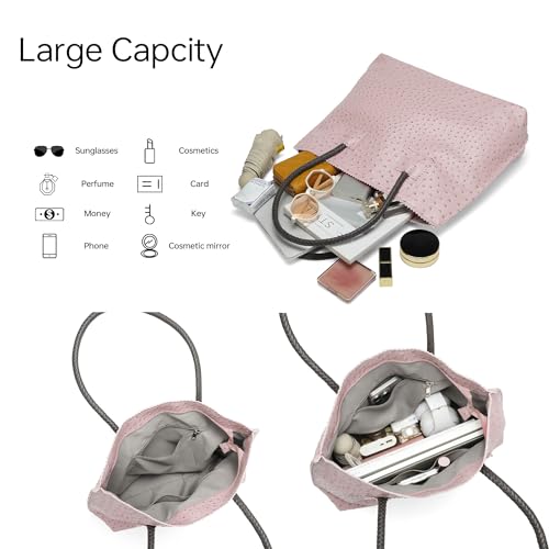 Bolso Tote grande para mujer en cuero vegano miniatura 5