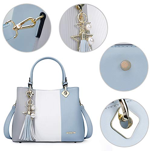 Image of Pomelo Best Purses and Handbags for Women with Multiple Pockets, Leather Top Handle Satchel Fashion Tote Shoulder Bags Ladies