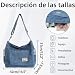 Imagen de Ausing Bolso de Hombro de Mezclilla para Mujer Bolso de Compras Ligero