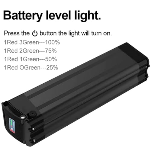 ZHIKAN E-Bike Pedelec Battery 36V/48V 15.6Ah/18Ah/21Ah, for MiFa Rex Prophete Aldi Bike, Can Fit Phylion/XH370-10J with Charger, Suitable for Motors 250W/350W/500W/750W/1000W/1200W (36V 15.6Ah) - Image 4