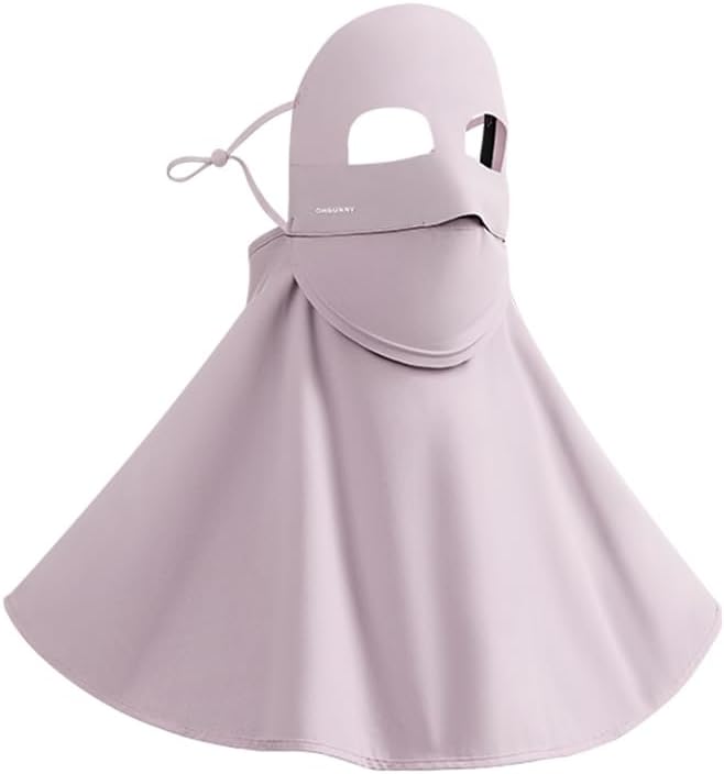 Women Sun Protection Full Face Mask Anti UV UPF 50+ Face Cover Breathable Sunscreen Neck Gaiter Cooling Face Scarf SLF7M066T