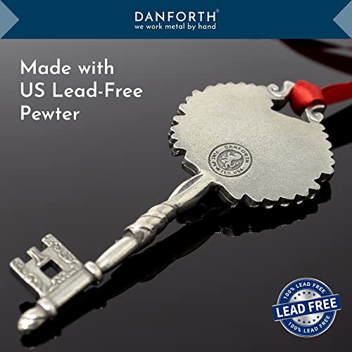 Danforth Santa’s Key Ornament – Handcrafted Pewter Vintage Style Christmas Ornaments – Satin Ribbon, 4” Long, Made In Usa #TOP3