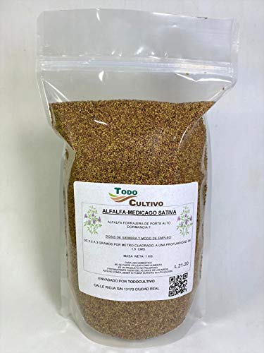 Erba medica da seminare di tipo mediterraneo. Confezione da 1 kg (valida per 300-400 metri quadrati)