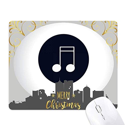 Tapis de souris notes de musique doublé demiquaver en caoutchouc pour éviter les glissements de souris
