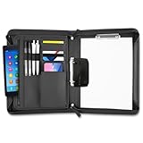 ONVAYA® Konferenzmappe A4 mit Reißverschluss & Ringbuch - Schreibmappe aus Kunstleder - Dokumentenmappe mit Schreibblock & Locher - Business Mappe für Meetings - Praktische Aktenmappe