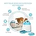 PETGEEK Dog Treat Dispenser with Button, Automatic Dog Feeder with Remote Control and Dual Power Supply, Dogs Puzzle Toys and Interactive Pet Stimulation Toys for Indoor/Outdoor Play (Blue)