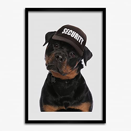 Cadre MDF 50x70 cm Rottweiler Tulup tableau en bois haute finition