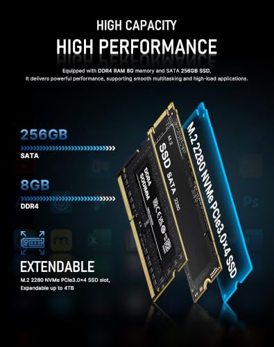 Image of BOSGAME E5 11 Pro Mini PC, AMD Ryzen 5400U 4C / 8T, Business Home Office PC
