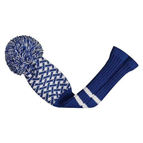 Scott Edward Knitted Golf Head Covers 4PCS Handmade Fit Well for Driver and Fairway Woods with Long Neck Pom Pom Golf Club Headcovers Set - Image 5