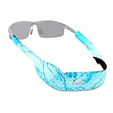 ARiety Sport Brillenband schwimmfähig - Premium Band für Brille und Sonnenbrille Neopren für mittlere bis große Bügel - Herren, Damen – türkis camouflage wasserfest