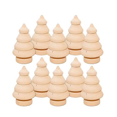 ifundom 20Pcs Wood Peg Dolls Unfinished Christmas Tree Wooden People Unpainted Blank Wooden Peg Dolls Figures for DIY Crafts