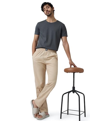 Image of XYXX Men's Pace Super Combed Cotton Regular Fit Solid Pyjamas | Dual Pockets, Ultra Light, Comfortable Lounge Pants for Men