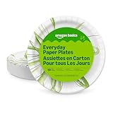 Amazon Basics Everyday Paper Plates, 10 Inch, Disposable, 50 Count, Packaging May Vary