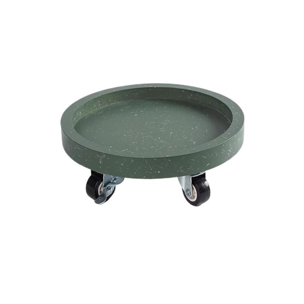 Kx9Lb8d plant saucer Plant Saucer with 5 Wheels, Movable Round Flower Pot Pallet Drip Tray flower pot saucer(Green,XXX-Large)