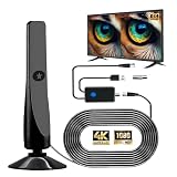 2025 Strongest TV Antenna Indoor, New HD Digital Broadwave TV Antenna HDTV 1080p 4k Long Range, No WiFi Needed, Compatible Supports for All Smart TVs (1PC)