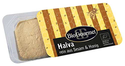BioGourmet Halva, original griechisches Halva, rein aus Sesam und Honig, 75g