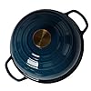 Crucible Cookware Enameled Cast Iron Bread Pan, Sour Dough Artisan Bread Oven – Dark Teal Blue – Round 26 cm, 6.25 L (6.6 qt) – Boule Pan with a Deep Lid for Steam Baking #1