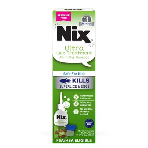 Product Image of the Nix Ultra Superlice Treatment, All-in-One Shampoo, 4 Fl Oz & Lice Removal Comb
