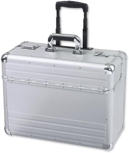 Alumaxx Omega Trolley Pilot Case 2 Combination Locks 5.3kg Silver Aluminium Ref 45122