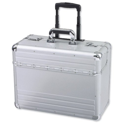 Alumaxx 45122 Omega Pilotenkoffer 2 Zahlenschlösser, 5,3 kg, Aluminium, 45122 silber