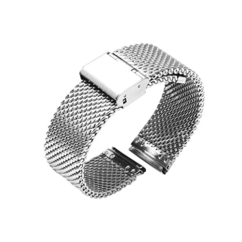 Bracelet de montre à dégagement rapide et maille milanaise noire universelle