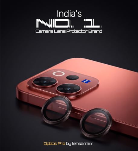 Image of Lensarmor Compatible with Vivo V70 / Vivo V70 Elite Brown Camera Lens Protector - Premium 9H Tempered Glass, Anti-Reflective Coating, Military-Grade Protection & Case-Friendly Design