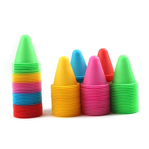 CLISPEED 100 Pçs Mini Bolas De Futebol Para Crianças Mini Cones De Treinamento Cones De Futebol Cone