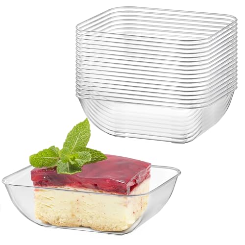 Recopilación de Cuencos de aperitivo disponible en línea para comprar. 42 Zezzxu 100 unidades de vasos de postre pequeños, 7 x 5.7 cm de plástico transparente reutilizables, cuencos pequeños rectangulares para servir en fiestas para aperitivos...