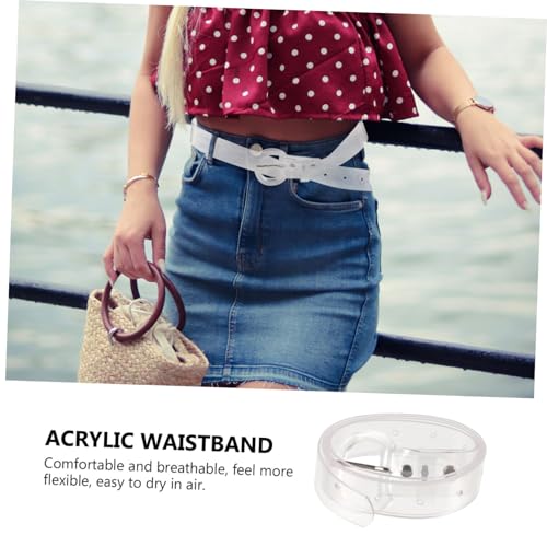 BESPORTBLE Purple Belt Transparent Pvc Belt D-ring Versatile Fashion Accessory for Dress Banquet Party3