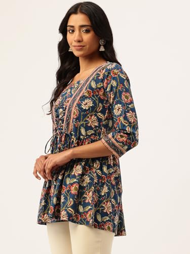 Image of Princess Cut Top for Women - 3 /4 Sleeves with Front Drawstrings (S-XXL)