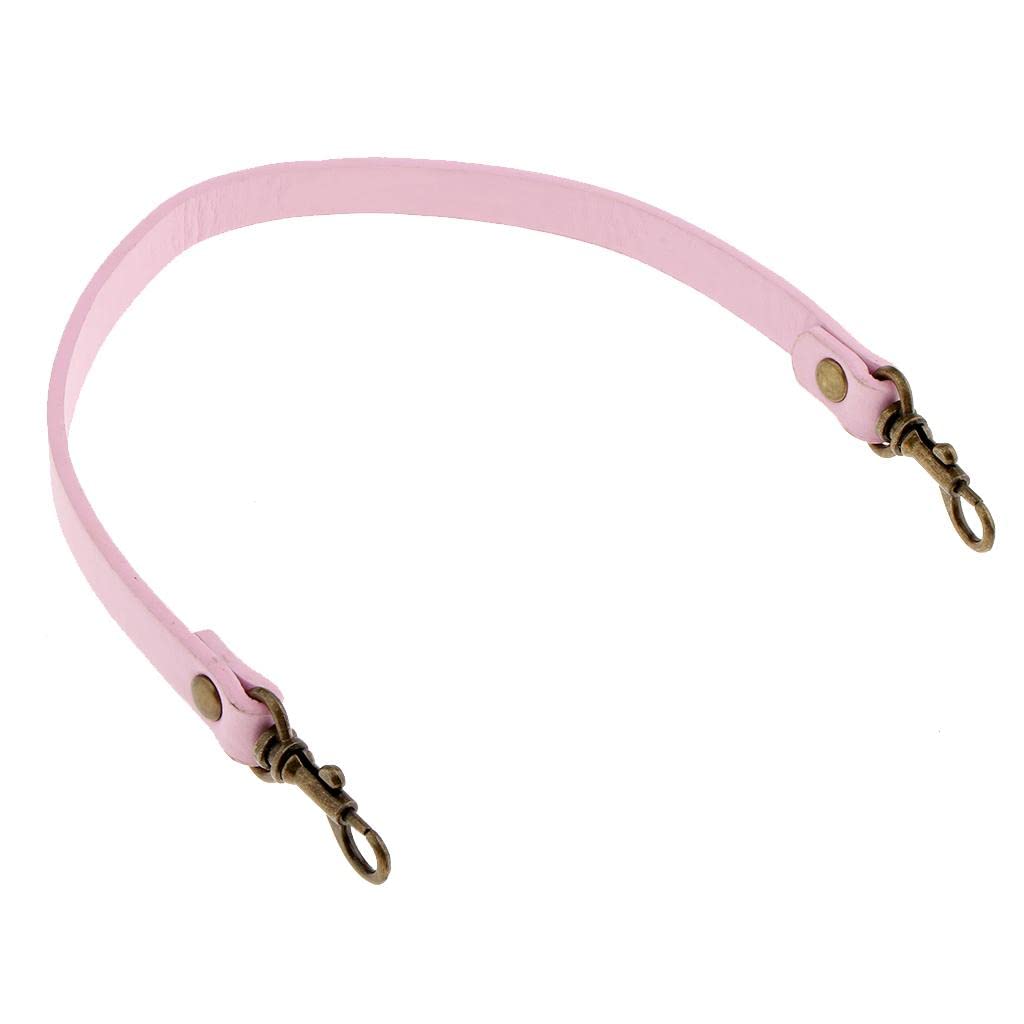 PU Leather Short Handbag Bag Strap Replacement Purse Handle 36cm Pink-image-17