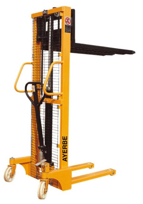 Apilador Manual 1000 kg con Elevación 3000 mm para Carga, Descarga y Almacén - Maestro Ferretero