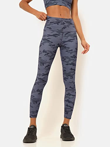 Image of AbsoluteFit Camo Print Tights | Workout Tights for Women | 4-Way Stretch | Leggings for Yoga, Gym, Cardio | Gym Leggings for Women | Sports Leggings | Active Wear (CS600714L Grey L)