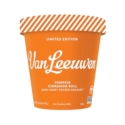 Van Leeuwen Vegan Pumpkin Cinnamon Roll Non-Dairy Frozen Dessert, 14 oz (Frozen)