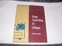 Gregg typewriting for college: Complete course B0007DYY2A Book Cover