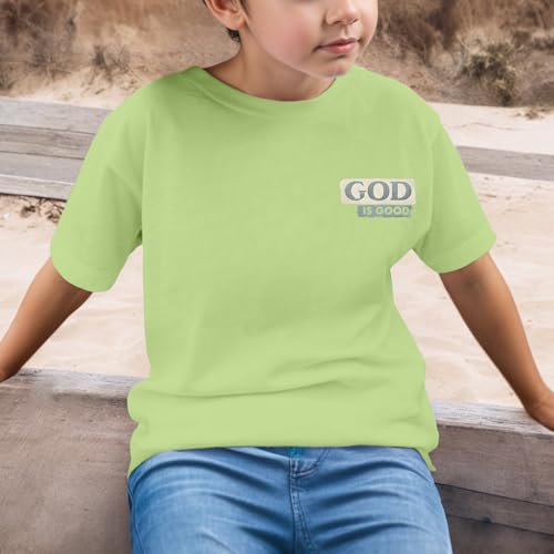 Image of KEEVICI Boys God is Good Shirt Christian Faith Shirts for Kids Jesus Beach Palm Tree Hawaiian Tshirt Graphic Tees Cotton Tops